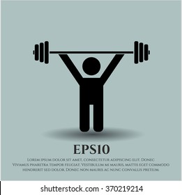 Weightlifting icon vector illustration