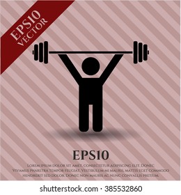 Weightlifting icon vector illustration