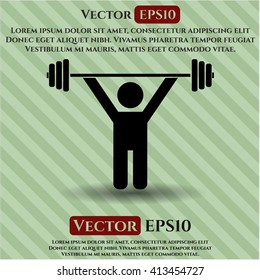 Weightlifting icon vector illustration