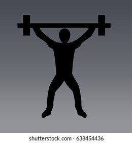 weightlifting icon vector illustration
