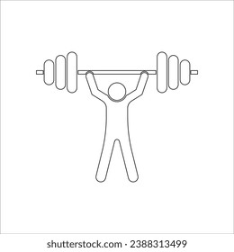 WEIGHTLIFTING ICON VECTOR ILLUSTRATION SYMBOL DESIGN