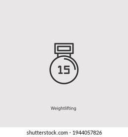 weightlifting  icon vector isolated on white background