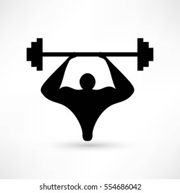 Weightlifting icon vector symbol
