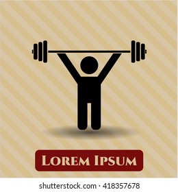 weightlifting icon vector symbol flat eps jpg app web