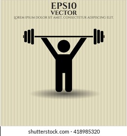 Weightlifting icon vector symbol flat eps jpg app web