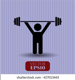 Weightlifting icon vector symbol flat eps jpg app web
