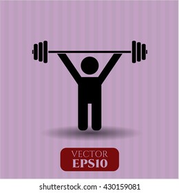 weightlifting icon vector symbol flat eps jpg app web