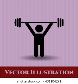 weightlifting icon vector symbol flat eps jpg app web