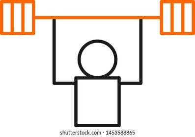 Weightlifting icon for your project
