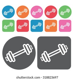 weightlifting icons set. Vector Illustration eps10.