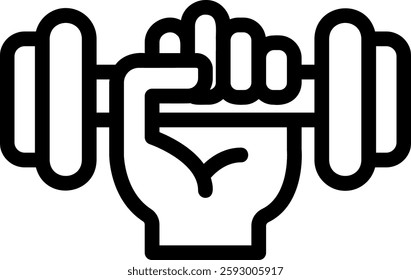 weightlifting line icon illustration vector