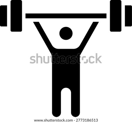 Weightlifting Line Icon Vector Design