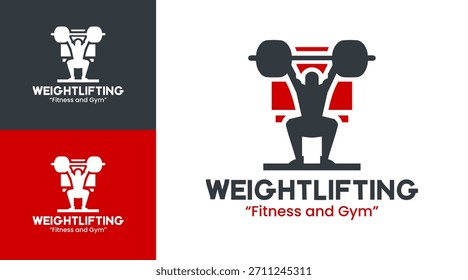 Logotipo de levantamiento de pesas Clean Solid Fitness Identity