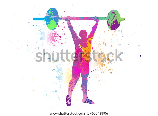 Weightlifting Logo Design Colorful Sport Background Stock Vector ...