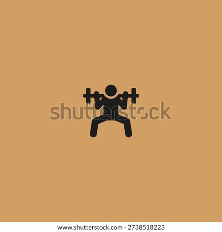 Weightlifting logo icon flat vector design