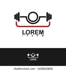 weightlifting logo vector design template