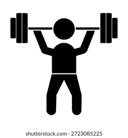 Weightlifting Person Vector Icon Isolated on White