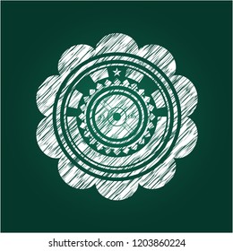 weightlifting or powerlifting plate (45 lbs) icon drawn with chalkboard texture