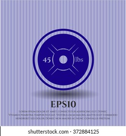 Weightlifting or powerlifting plate (45 lbs) symbol