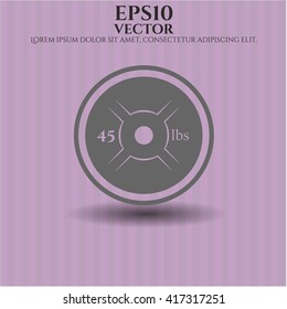 Weightlifting or powerlifting plate (45 lbs) icon