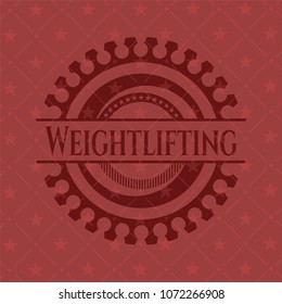 Weightlifting red emblem