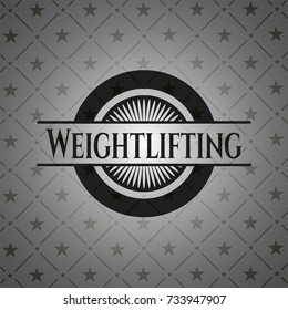 Weightlifting retro style black emblem
