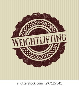 Weightlifting rubber grunge stamp