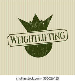 Weightlifting rubber grunge texture stamp