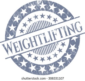 Weightlifting rubber stamp