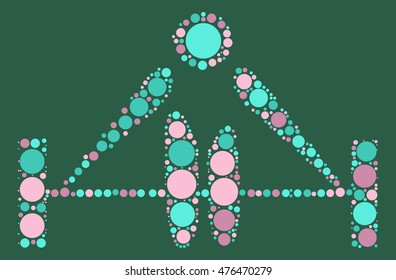 weightlifting shape vector design by color point
