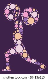 weightlifting shape vector design by color point