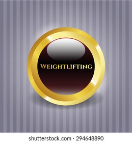 Weightlifting shiny badge