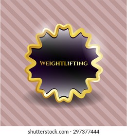 Weightlifting shiny emblem
