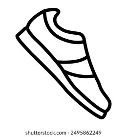 Weightlifting Shoes Vector Line Icon Design