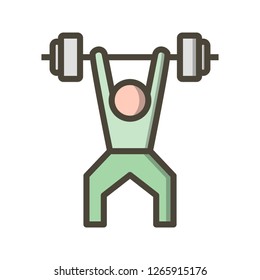 Weightlifting Sign Icon Vector Illustration Personal Stock Vector ...