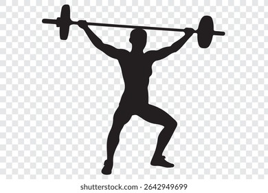 Weightlifting  Silhouette Bundle Set, Weightlifter Silhouette, Weight Lifting Person Silhouette, Body Builder Man Silhouette . 