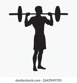 Weightlifting  Silhouette Bundle Set, Weightlifter Silhouette, Weight Lifting Person Silhouette, Body Builder Man Silhouette . 