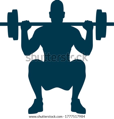 Weightlifting Silhouette Sport  Logo Vector