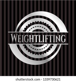 Weightlifting silvery badge