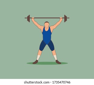weightlifting Sport Game Vector Illustration