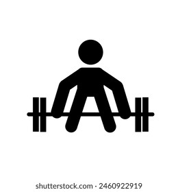 weightlifting, sport - vector icon	