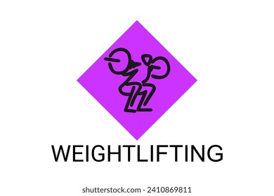 weightlifting sport vector line icon. an athlete practicing weightlifting. sport pictogram, vector illustration.