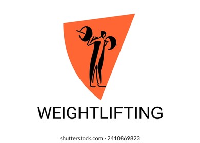 weightlifting sport vector line icon. an athlete practicing weightlifting. sport pictogram, vector illustration.