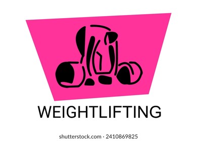 weightlifting sport vector line icon. an athlete practicing weightlifting. sport pictogram, vector illustration.