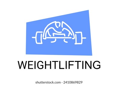 weightlifting sport vector line icon. an athlete practicing weightlifting. sport pictogram, vector illustration.