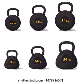 weightlifting sports kettlebell vector illustration
