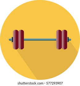 Weightlifting sportsman circle