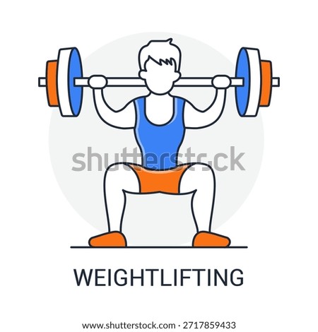 Weightlifting Strength Training Vector Icon