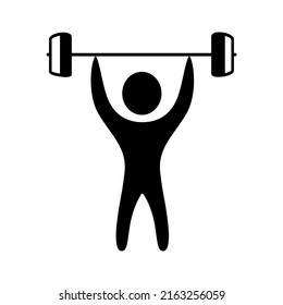 Weightlifting. Summer sports icons, vector pictograms for web, print and other projects. Sports icons for international sports championships or events.
