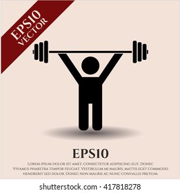 Weightlifting symbol
